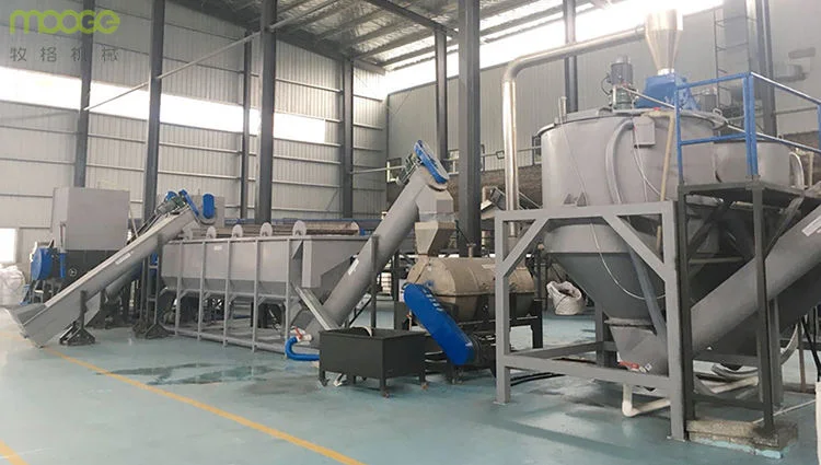 Best price MOOGE Machine waste plastic PET water bottle Flakes Crushing Recycling Washing Plant Equipment Machine Line