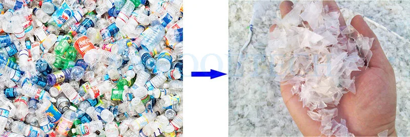 100-3000kg/H Pet Flakes Plastic Bottle Recycling Washing Equipment Line with Drying Machine